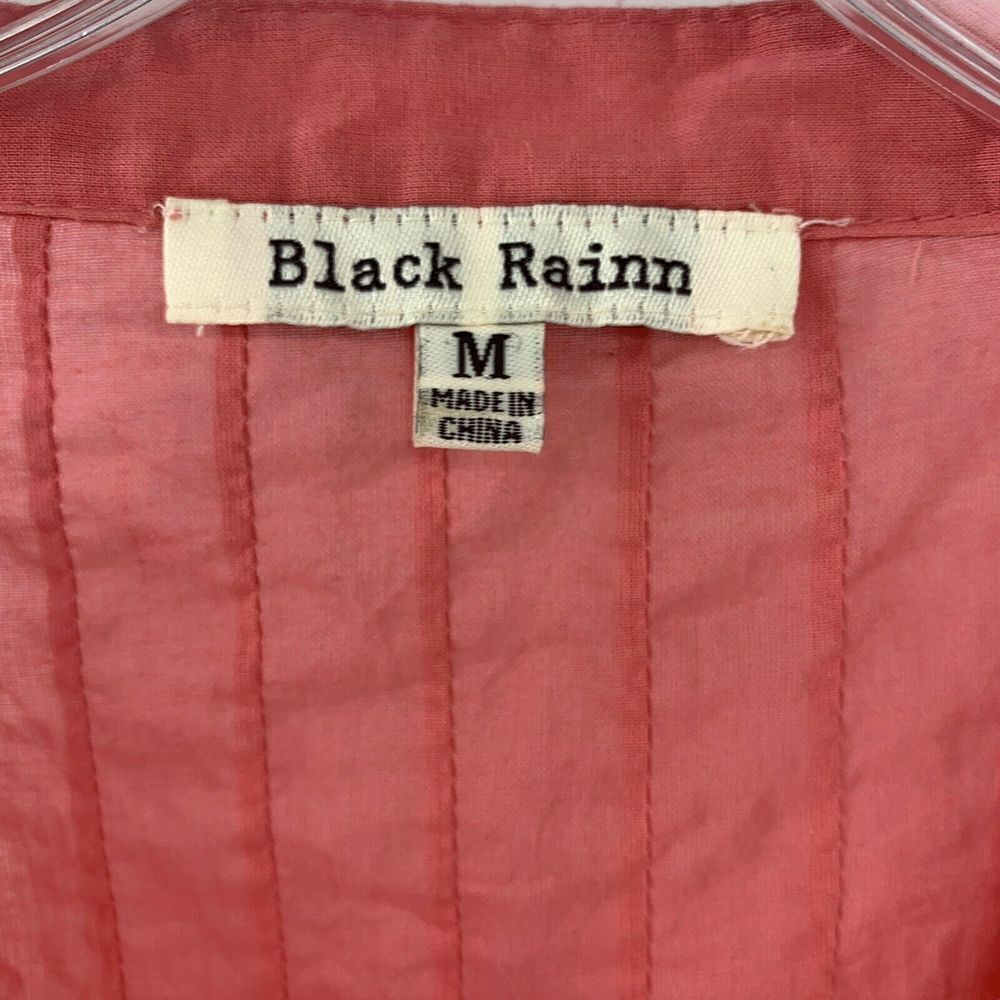 Black Rainn Pink Ruffle Popover Blouse Medium - Picture 7 of 8